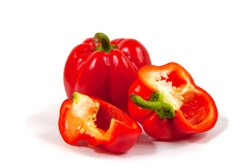 sweet pepper isolated on white background