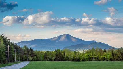 Late afternoon image of Whiteface Mountain in the Adirondacks at Lake Placid, New York