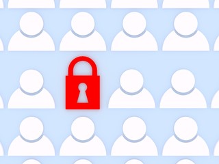 Computer hacking concept. The attack on the segments
