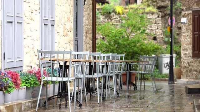 Ece romantic restaurant, cafe in a small Italian town.