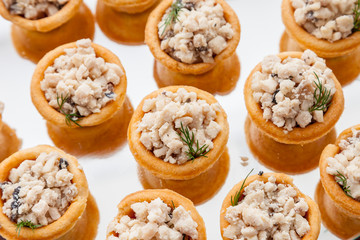 tartlets stuffed close-up