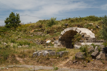 Fototapeta na wymiar Ruins of the ancient Apollonia town, Albania