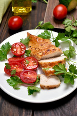 Sliced roasted chicken breast