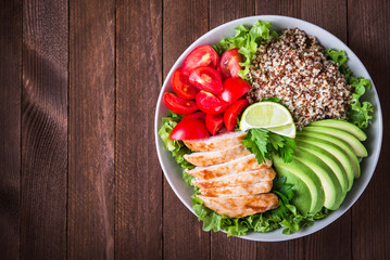 Healthy Salad Bowl With Quinoa