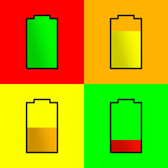 Smartphone battery in pop art