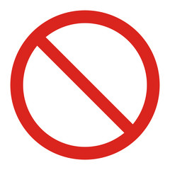 Not allowed. Ban prohibited sign.