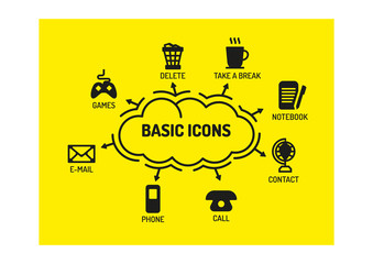 Obraz na płótnie Canvas BASIC ICONS CONCEPT