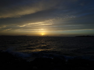 Sunset from ibiza island 