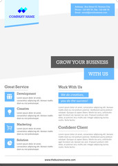 A4 Professional Company Business Template in light blue