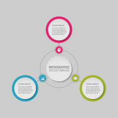 Vector infographic template, 3 options.