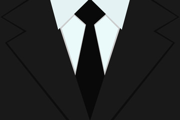 Background businessman in dark suit. Vector illustration.