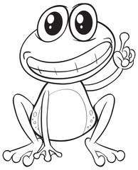 Doodle animal for little frog