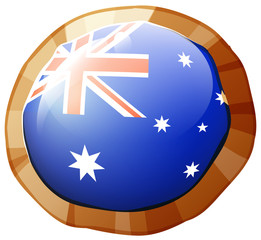 Flag of Australia on round badge
