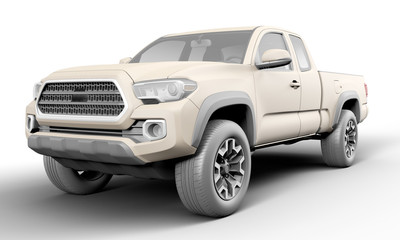 Naklejka premium Modern SUV on white background 