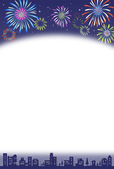 Obraz premium 花火のフレーム