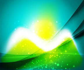 Shiny wave, magicabstract background