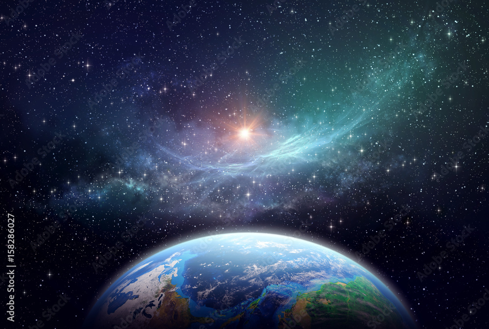 Wall mural exoplanet in deep space