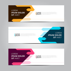 Vector abstract design banner web template.