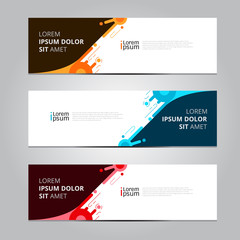 Vector abstract design banner web template.
