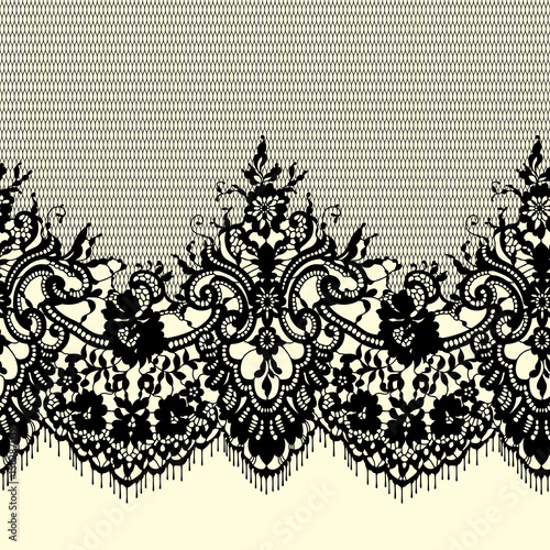 "Lace Ribbon Seamless Pattern" Stock image and royaltyfree vector