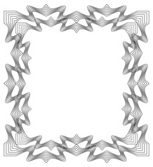 Black and white abstract vertical frame. Vector clip art.