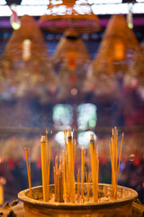 Incense sticks at Man Mo Temple, Hong Kong