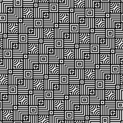 Design seamless monochrome geometric pattern