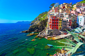 Riomaggiore, Cinque Terre, Italien - obrazy, fototapety, plakaty