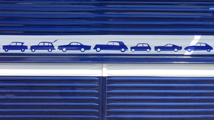 alignement de voitures