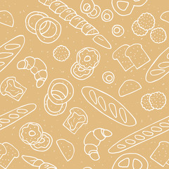 bakery seamless vector pattern