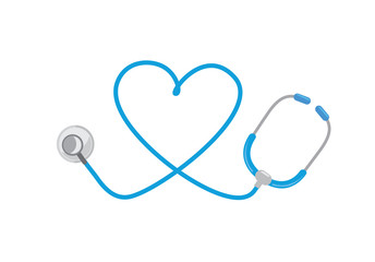 Stethoscope and heart logo. Ideal for logo and icon about medical.