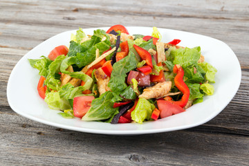 chicken and vegetable summer salad
