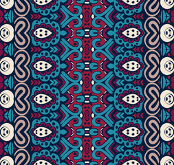 Abstract festive colorful ethnic tribal pattern