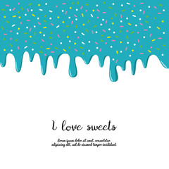 Dripping donut glaze background.