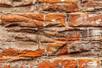 old red brick wall texture background
