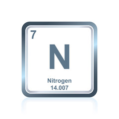 Symbol of chemical element nitrogen as seen on the Periodic Table of the Elements, including atomic number and atomic weight. - obrazy, fototapety, plakaty