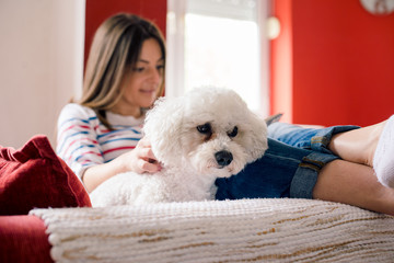 Relaxation time in living room
