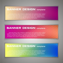 Set Vector design banner background. 