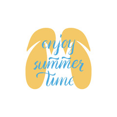 Hand drawn lettering design about summer