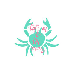 Hand drawn lettering design about summer
