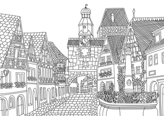 Coloring for adult with Luxembourg.