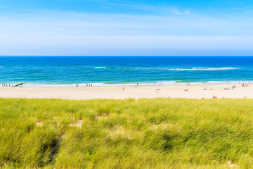 Fototapeta na wymiar View of Kampen beach and sand dune, Sylt island, North Sea, Germany