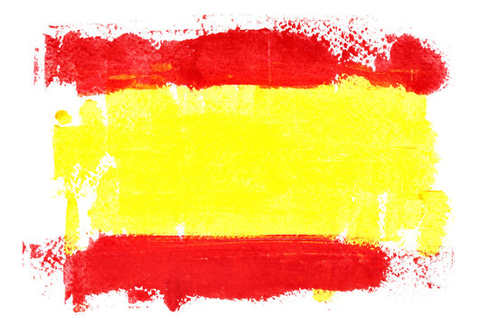 Spanish Flag By Brush Strokes