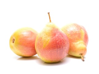  Ripe pears isolated on white background