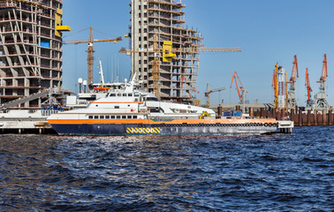 Fototapeta premium Sea trading port. Baku. The Republic of Azerbaijan