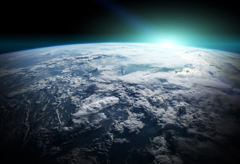 Planet Earth in space 3D rendering elements of this image furnished by NASA - obrazy, fototapety, plakaty