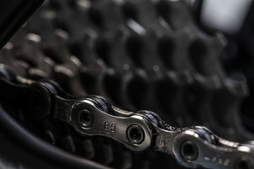 Vélo, dérailleur, frein, chaine