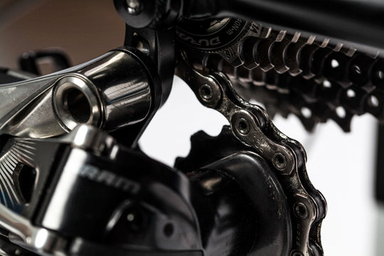 V&eacute;lo, d&eacute;railleur, frein, chaine