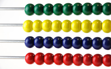close up on colorful abacus for kids early education