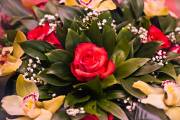 Alstroemeria and Roses bouquet